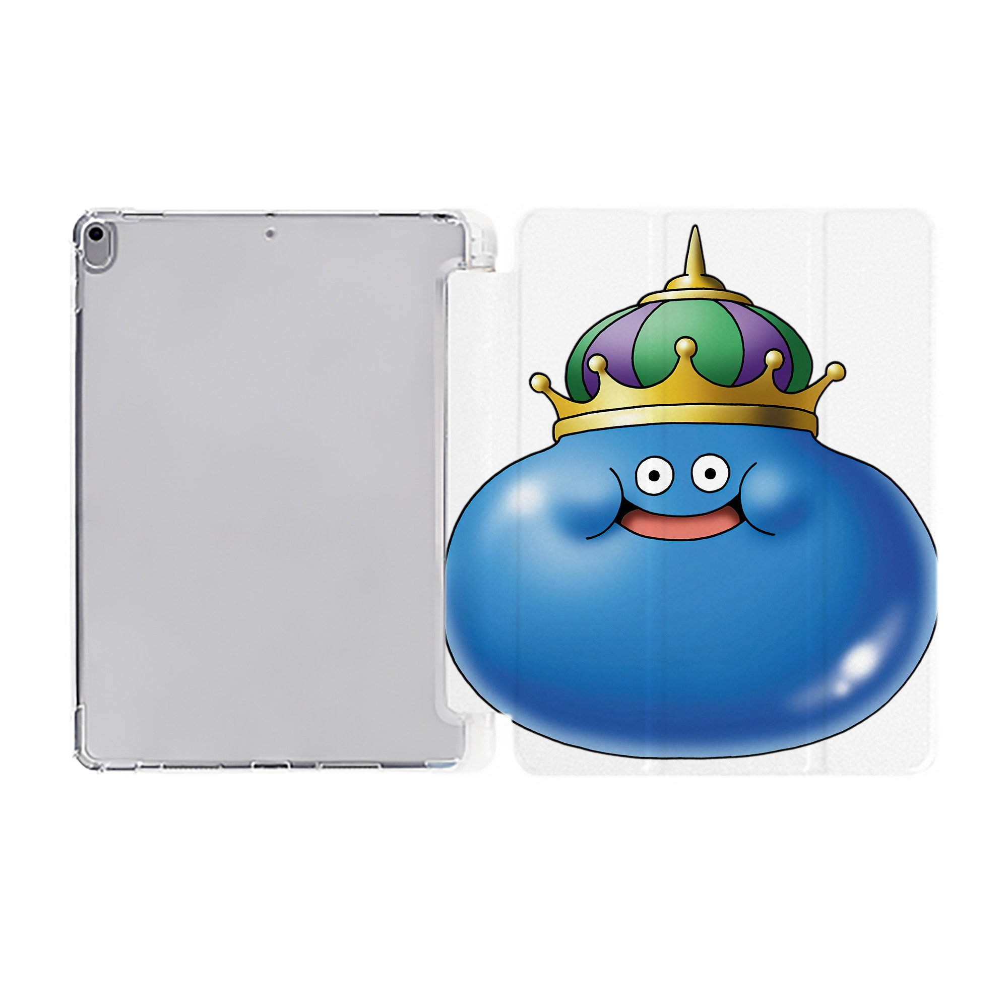 （画像用） ドラゴンクエスト Doragon Kuesuto Dragon Quest IPad ケース ペン収納付き 三つ折りスタンド PUレザー×シリコン 対応機種9.5/10.5/10.9インチ